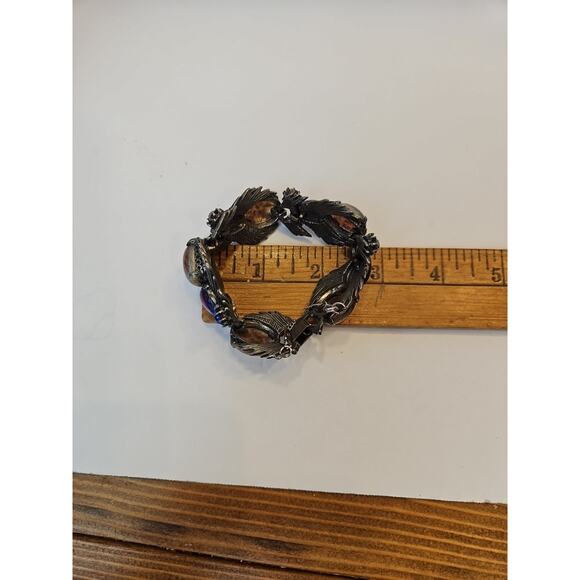 Vintage Florenza Statement Dragon's Breath Bracelet 1960's New York Signed - Picture 6 of 12